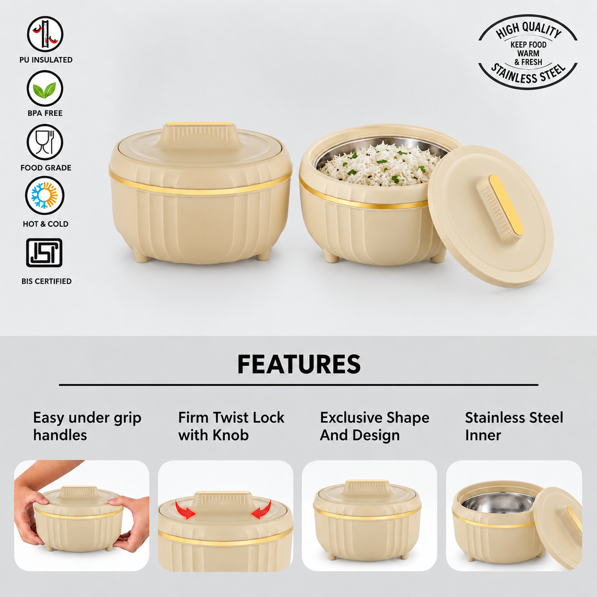 NAKODA REGALO SET - 1500/1500 | INSULATED CASSEROLE SET