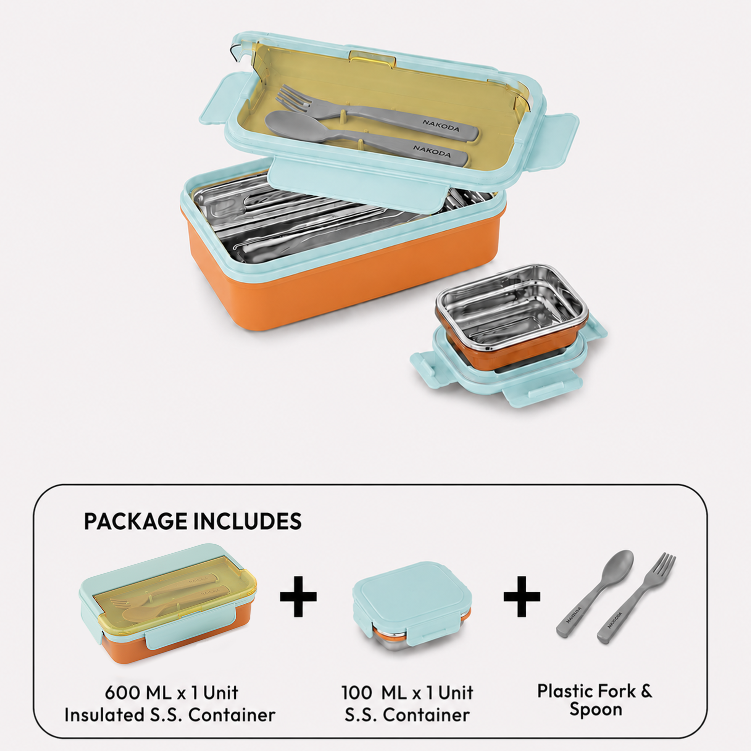 Nakoda PUNCH DLX | School Tiffin Box