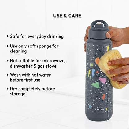 Nakoda Terrazo 900 Insulated Water Bottle, 630ml