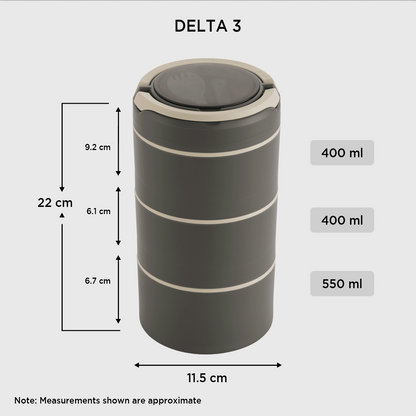 Nakoda Delta Office Tiffin, 3 Compartments