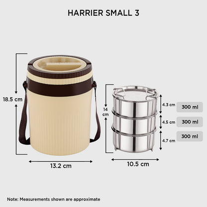 Nakoda Harrier Small Office Tiffin | Set of 3