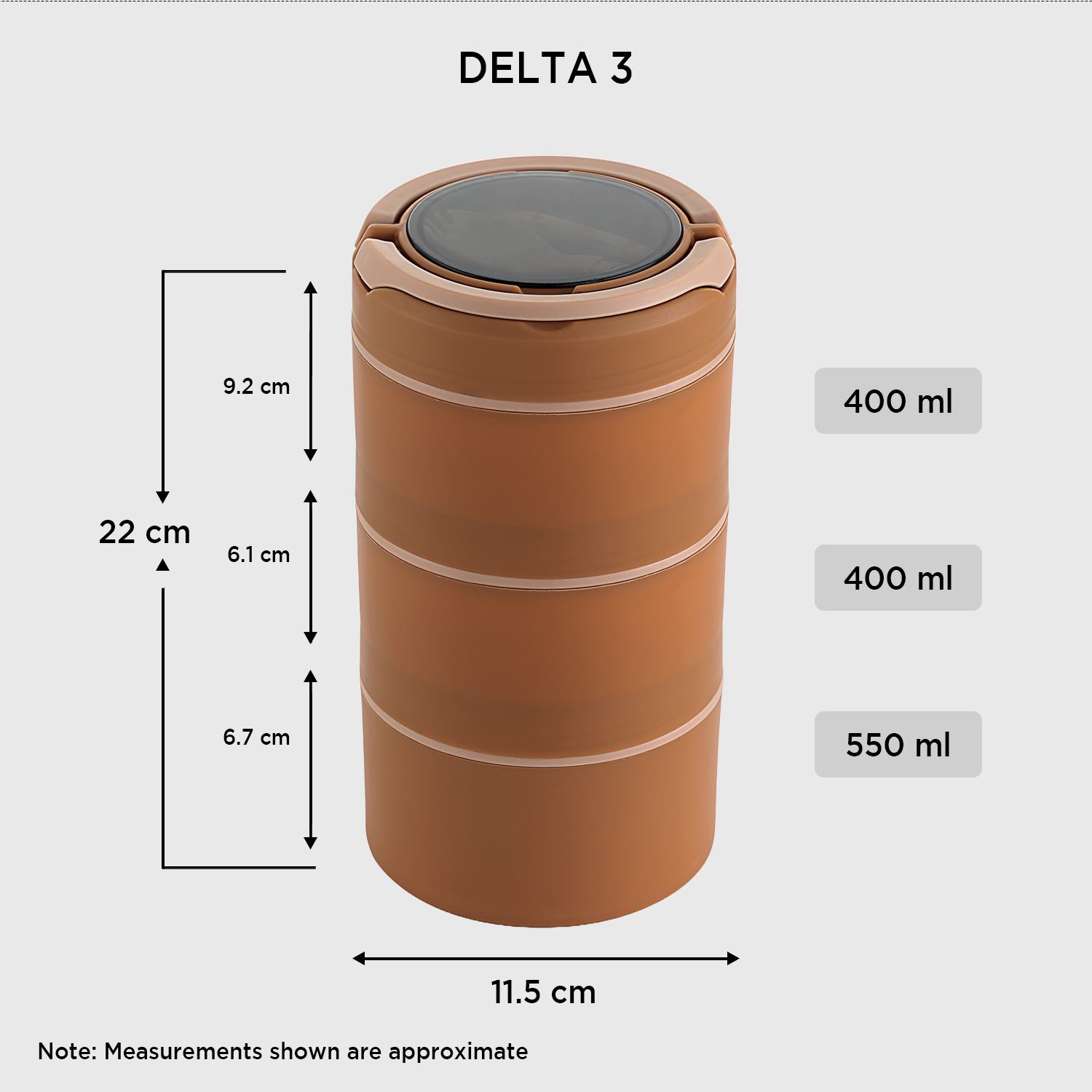 Nakoda Delta Office Tiffin, 3 Compartments