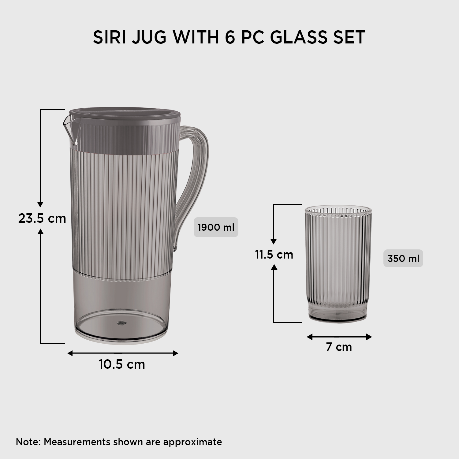 Nakoda SIRI JUG WITH 6 PC GLASS SET