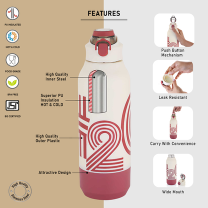 Hydron 900 Insulated Water Bottle, 630ml