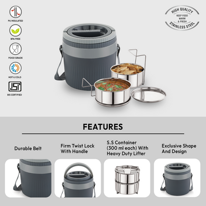 Nakoda Harrier Small Office Tiffin | Set of 2