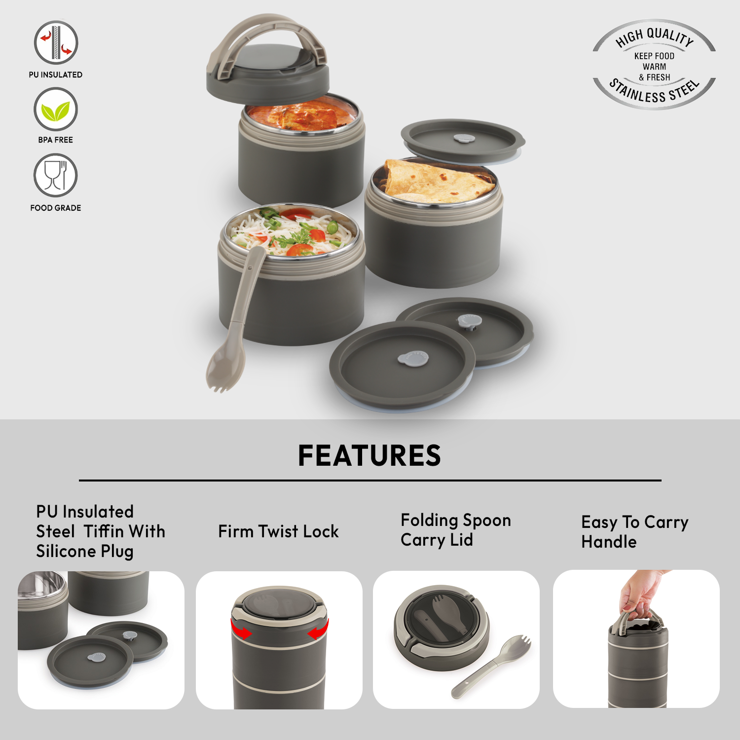 Nakoda Delta Office Tiffin, 3 Compartments