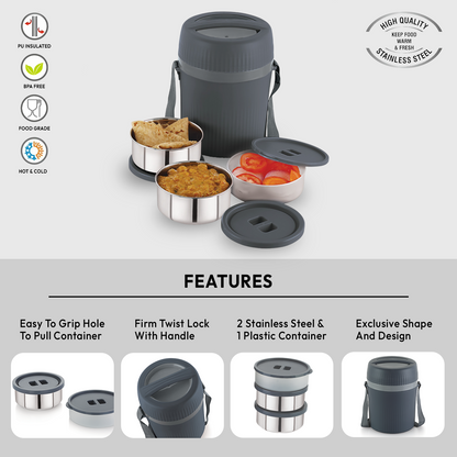 Nakoda Comet Big Office Tiffin | Set of 3