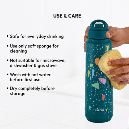 Nakoda Terrazo 900 Insulated Water Bottle, 630ml