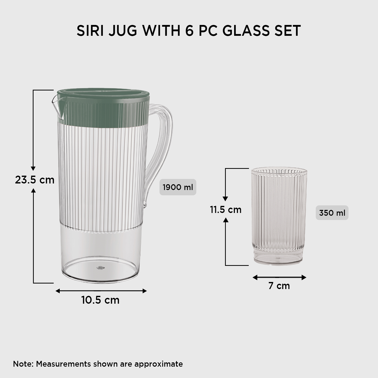 Nakoda SIRI JUG WITH 6 PC GLASS SET