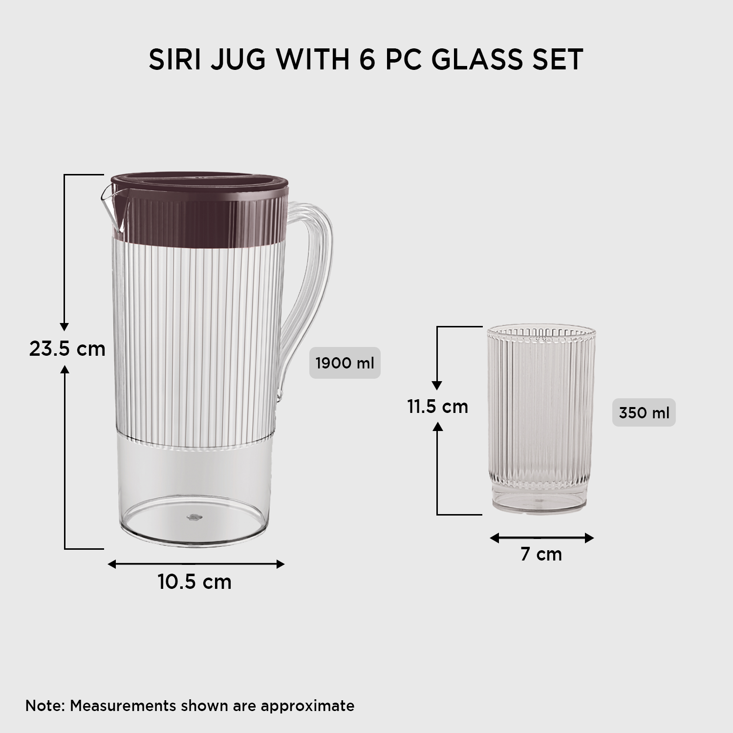 Nakoda SIRI JUG WITH 6 PC GLASS SET
