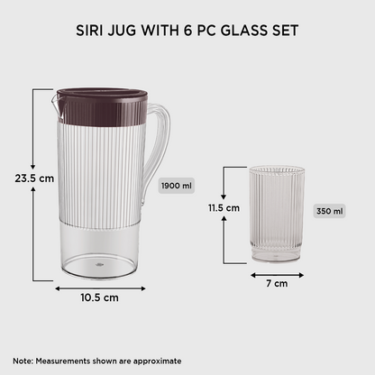 Nakoda SIRI JUG WITH 6 PC GLASS SET