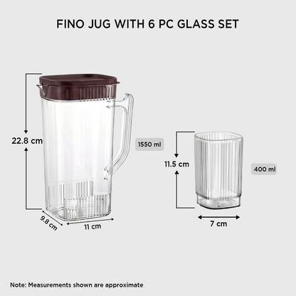 Nakoda FINO JUG WITH 6 PC GLASS SET