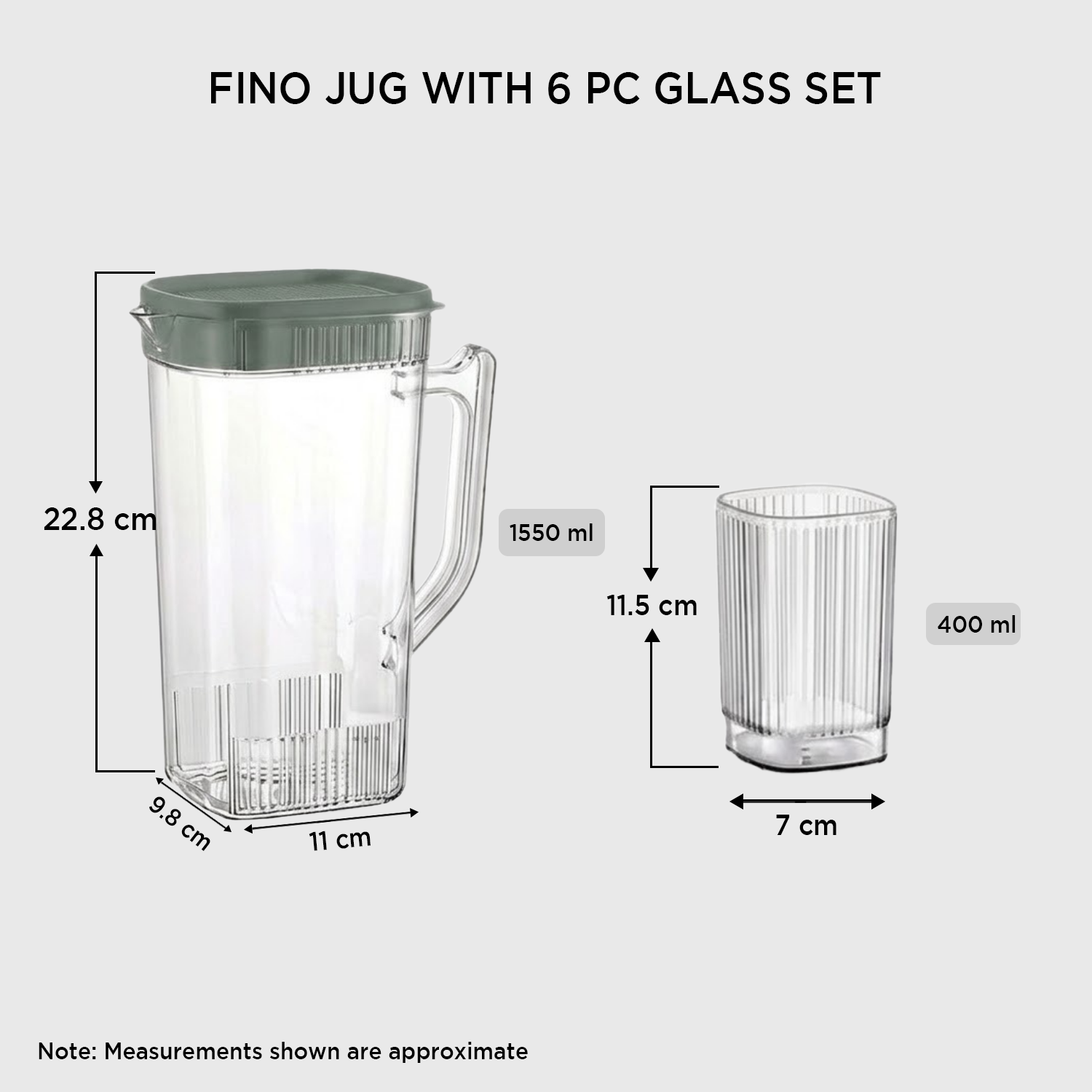Nakoda FINO JUG WITH 6 PC GLASS SET