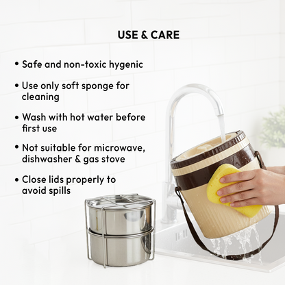 Nakoda Harrier Small Office Tiffin | Set of 2
