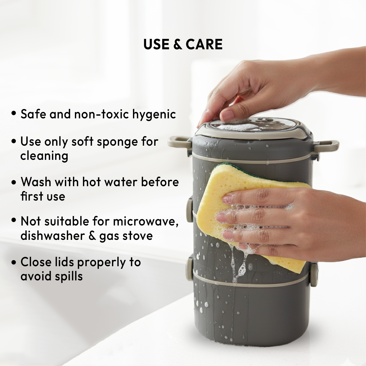 Nakoda Eros Office Tiffin, 3 Compartments