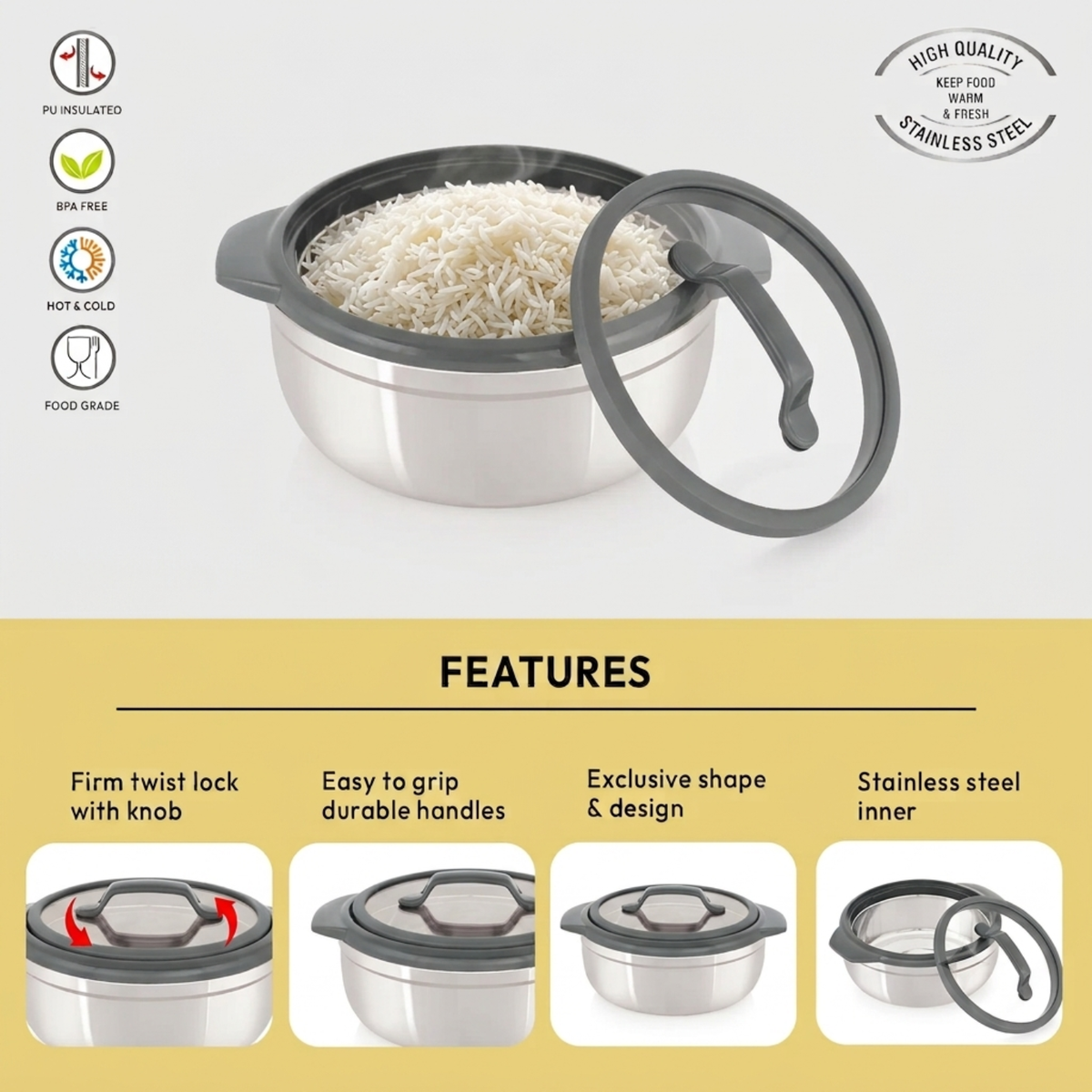 Nakoda NUUK 1500 Insulated Casserole