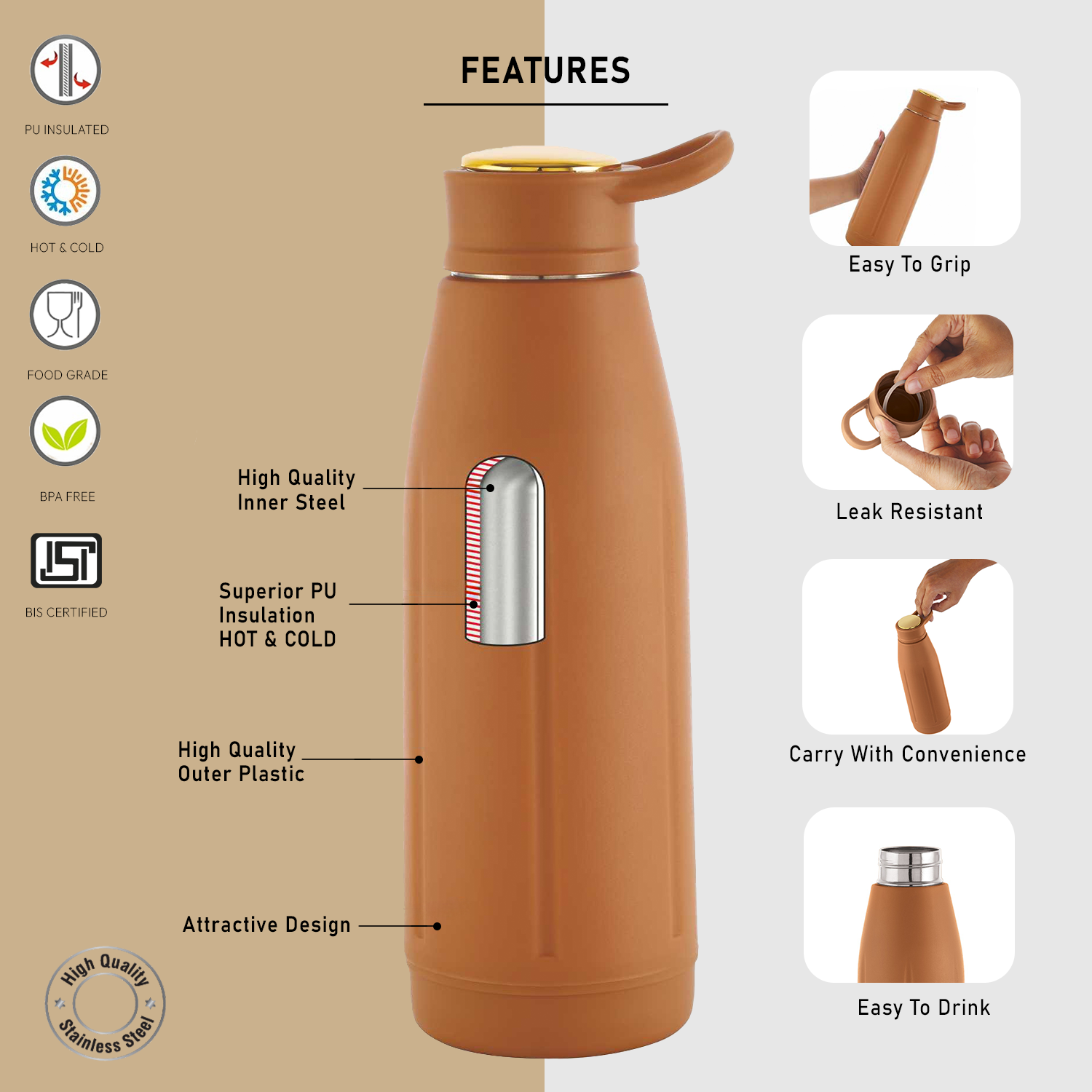 Volvo 900 Insulated Water Bottle, 630ml
