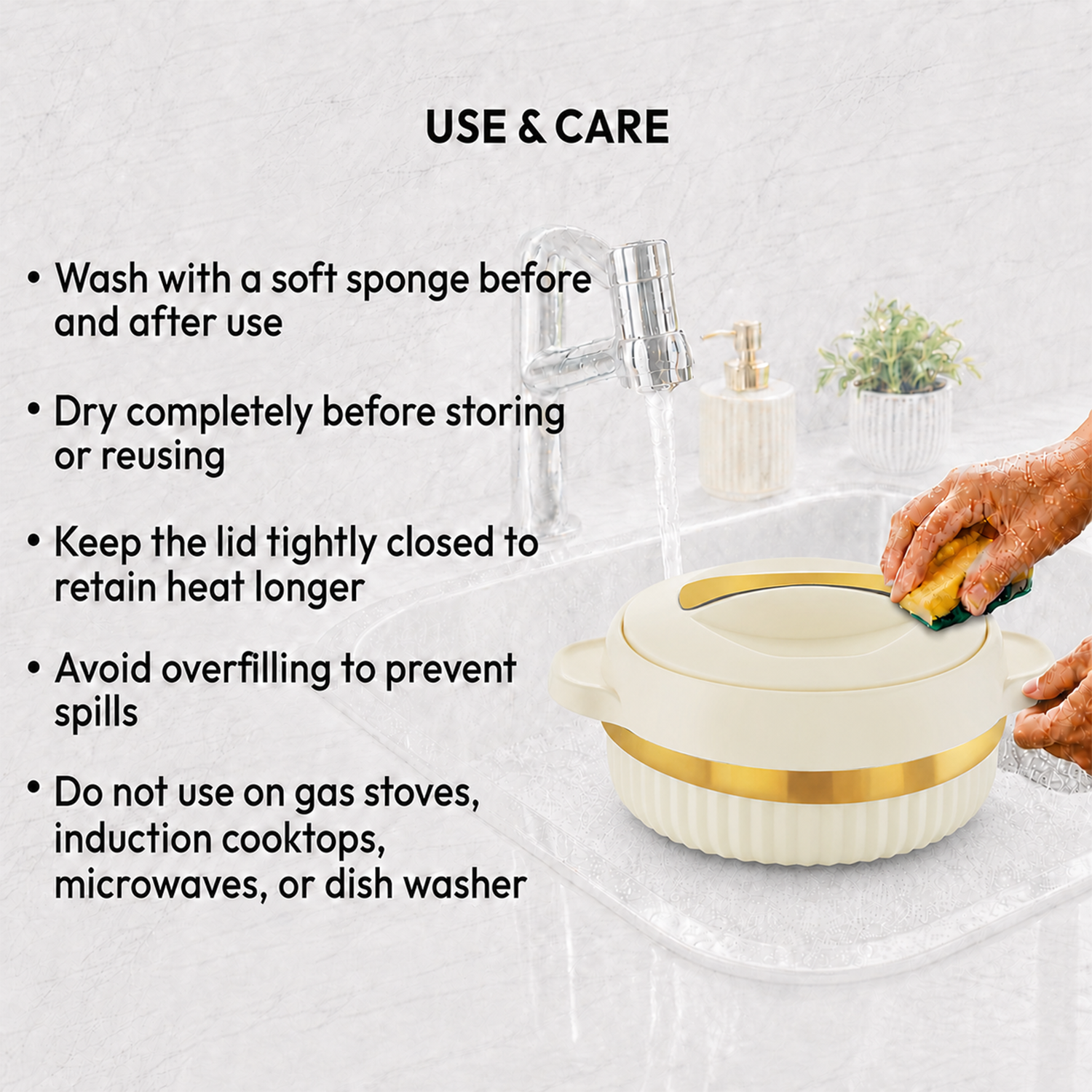 Nakdoa CENTURY PLAIN 1000 Insulated Casserole