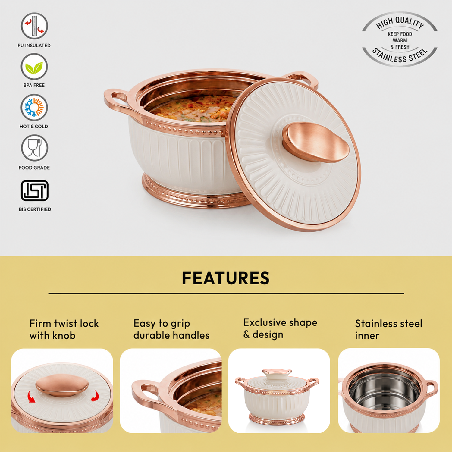 Nakoda ROSETTE DLX 1000 Insulated Casserole