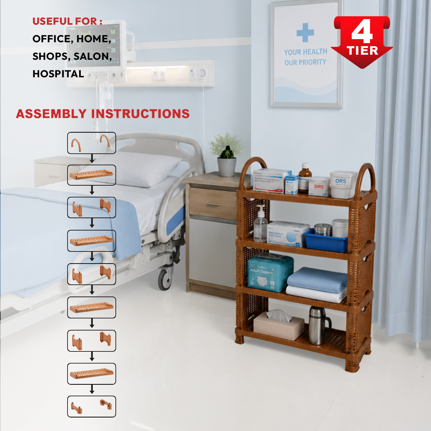 Nakoda VENTURA SHOE RACK IV TIER