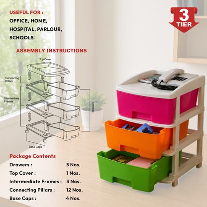 Nakoda FUSION PLASTIC DRAWER III TIER