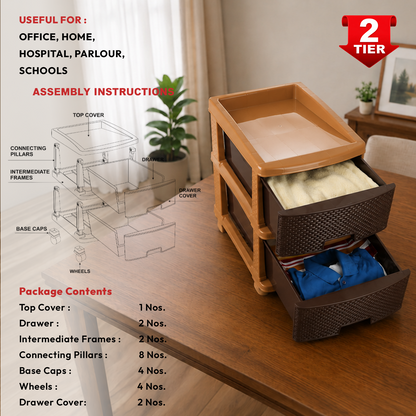 Nakoda PLATINA PLASTIC DRAWER II TIER