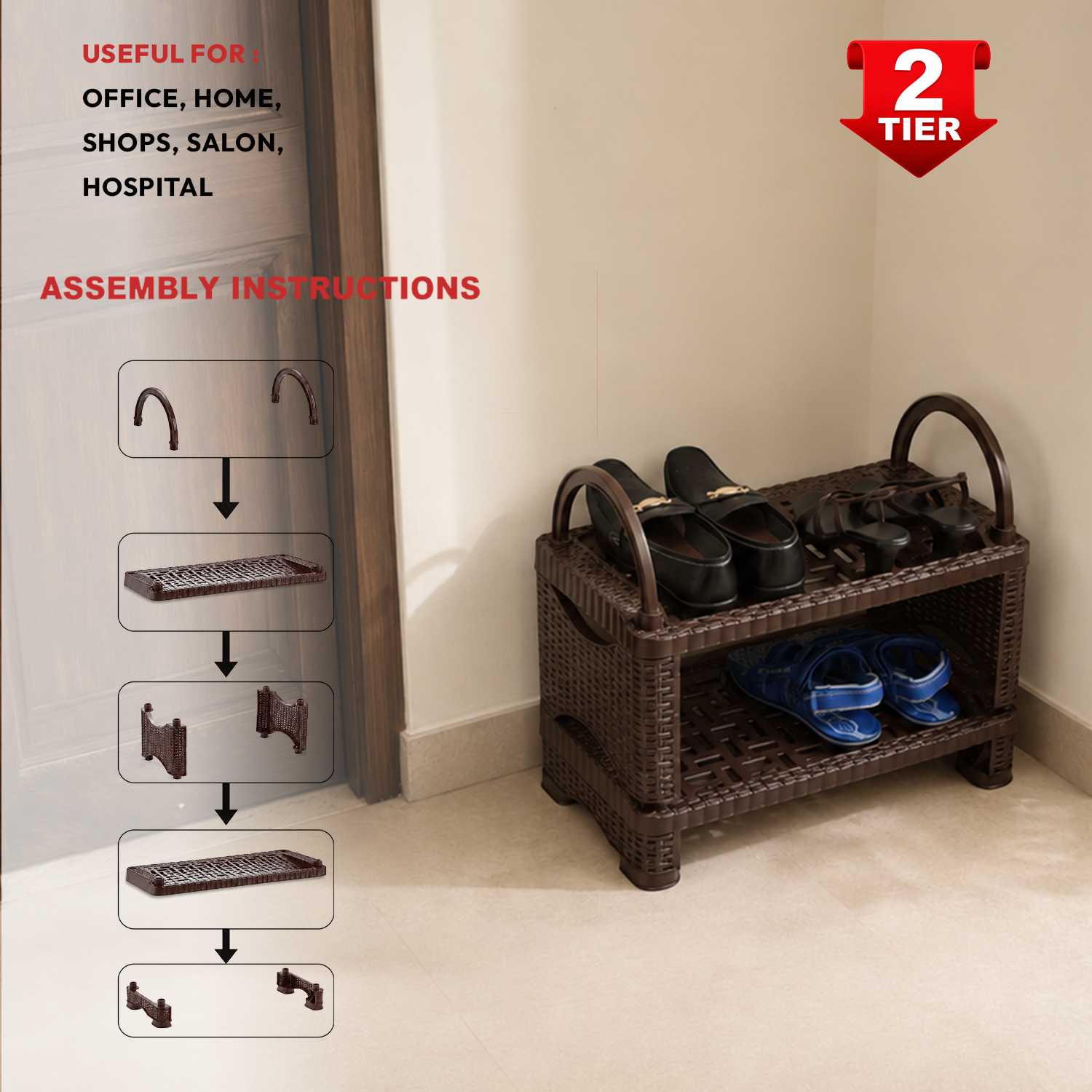 Nakoda FUTURA SHOE RACK II TIER