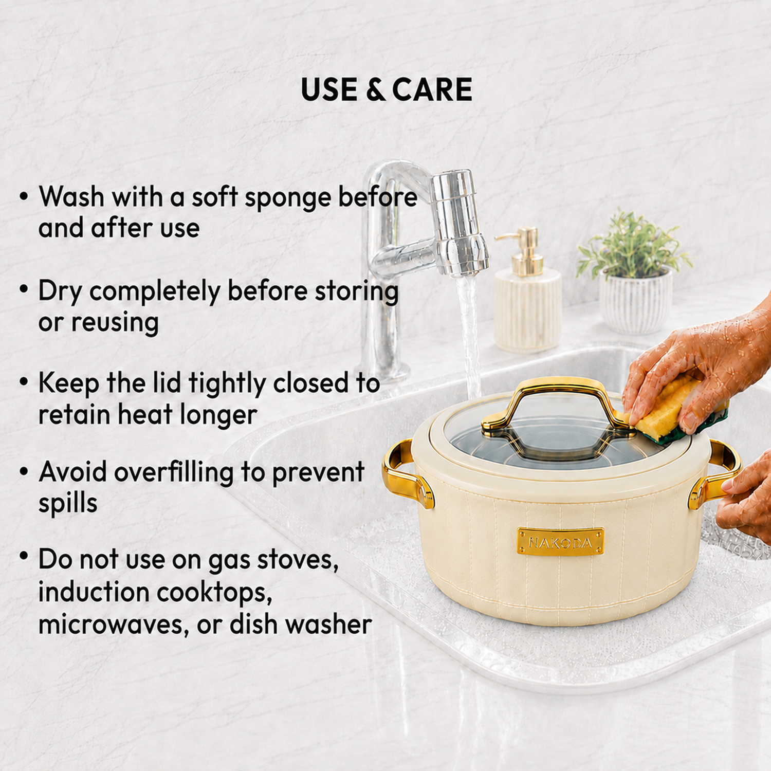 Nakoda SAFFRON DLX 2000 Insulated Casserole
