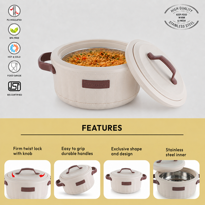 Nakoda SAFFRON PLAIN 1500 Insulated Casserole