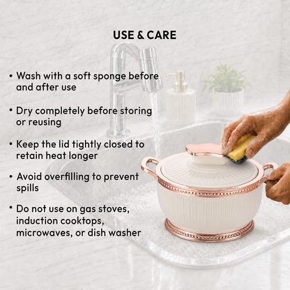 Nakoda ROSETTE SET DLX - 500/1000/1500 | Insulated Casserole Set