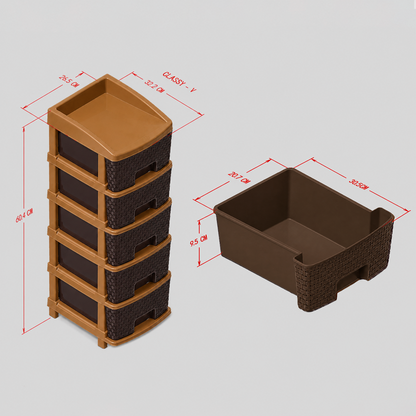 Nakoda CLASSY PLASTIC DRAWER V TIER