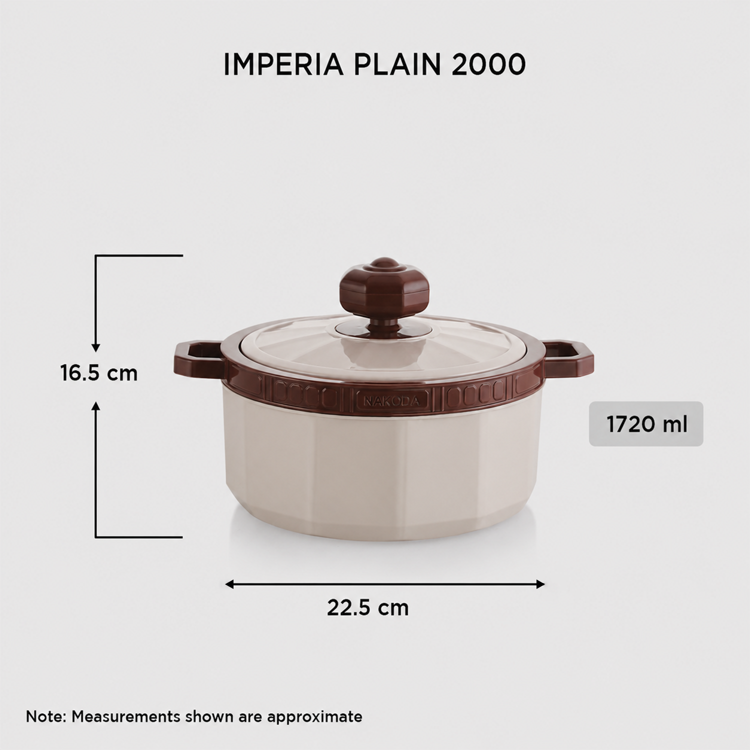 Nakoda IMPERIA PLAIN 2000 Insulated Casserole