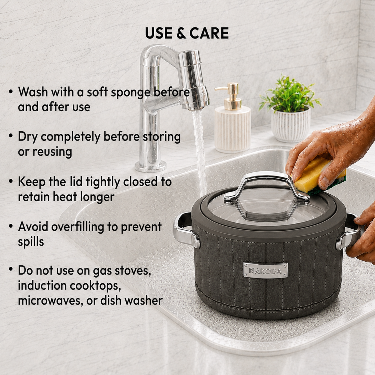 Nakoda SAFFRON DLX 2500 Insulated Casserole