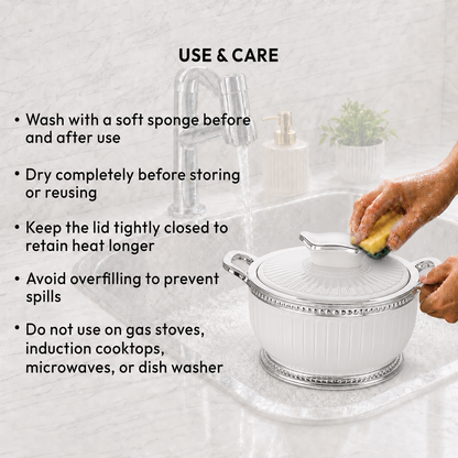 Nakoda ROSETTE SET DLX - 500/1000/1500 | Insulated Casserole Set