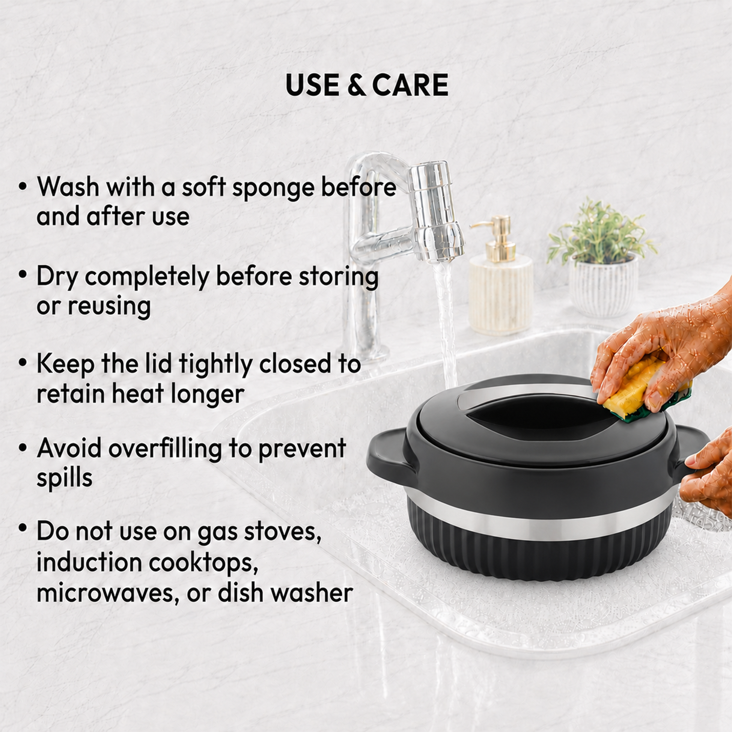 Nakdoa CENTURY PLAIN 1000 Insulated Casserole