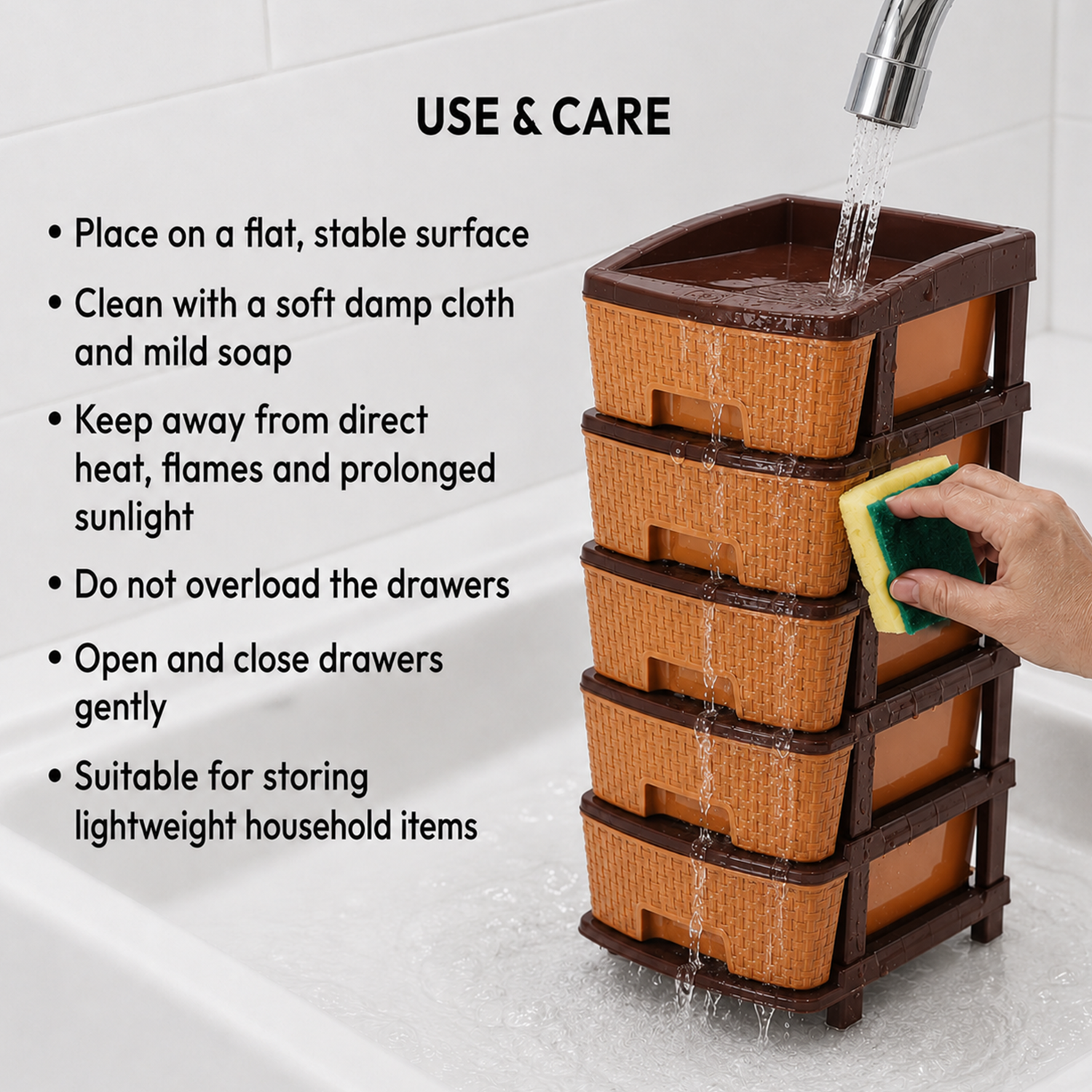 Nakoda CLASSY PLASTIC DRAWER V TIER