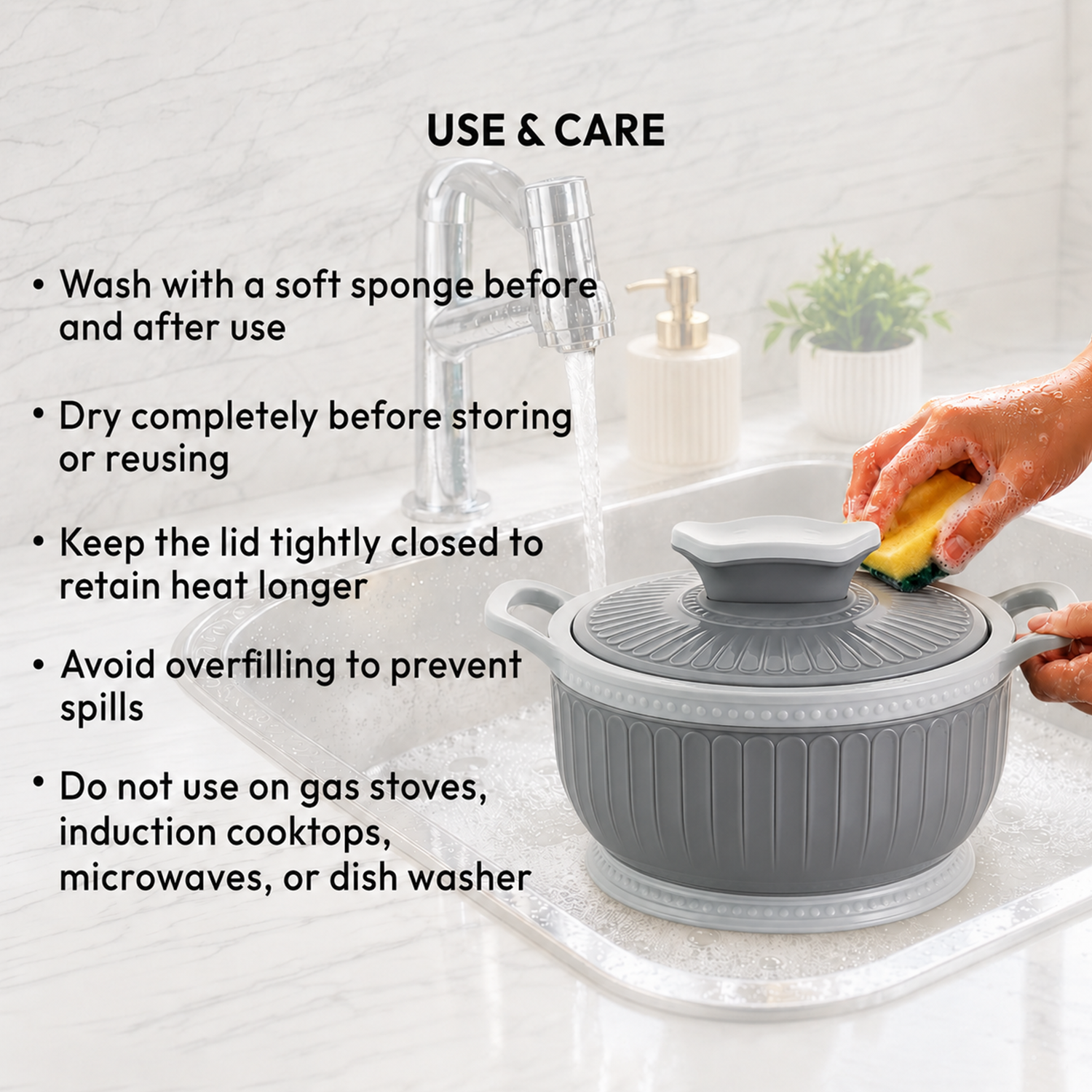 Nakoda ROSETTE PLAIN 1500 Insulated Casserole