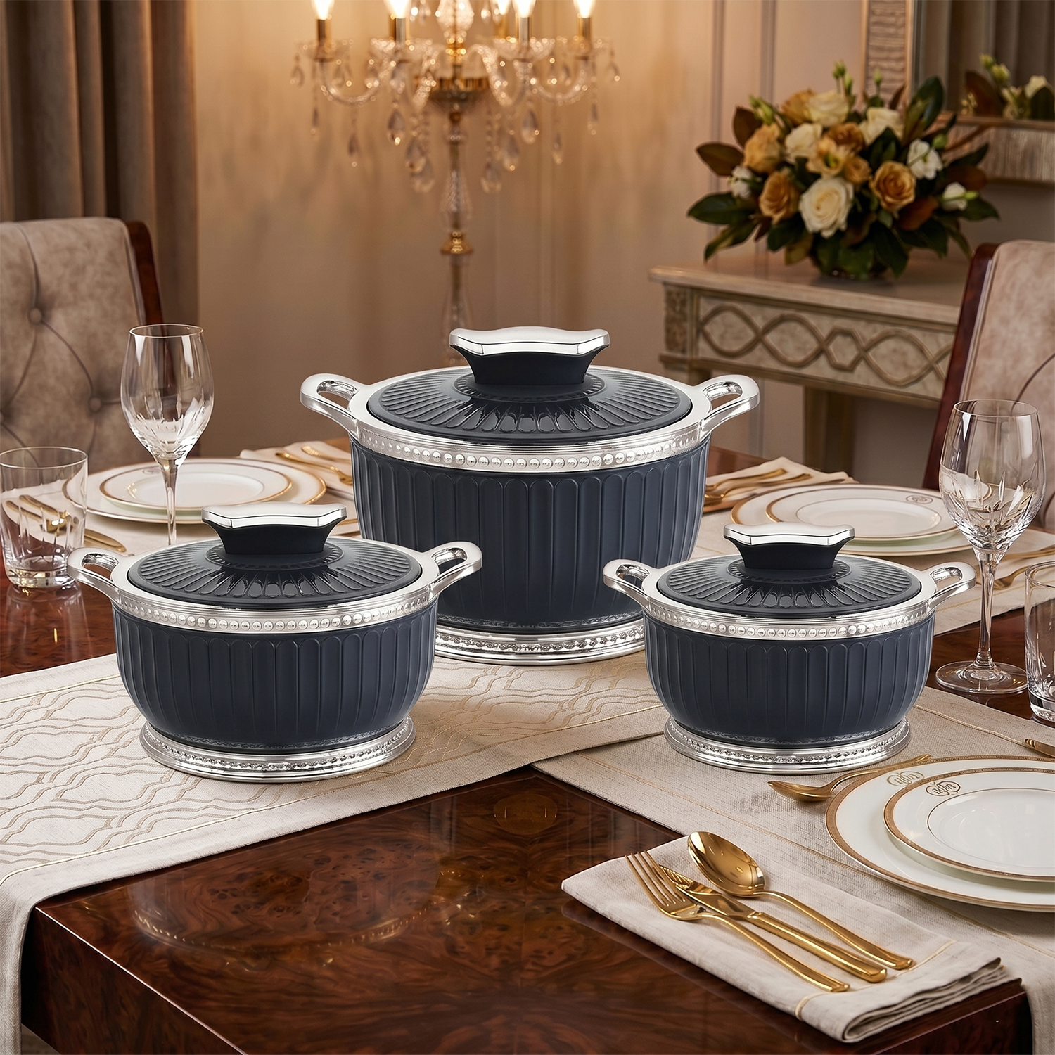 Nakoda ROSETTE SET DLX - 500/1000/1500 | Insulated Casserole Set