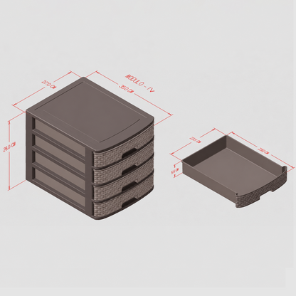 Nakoda MODULO PLASTIC DRAWER IV TIER