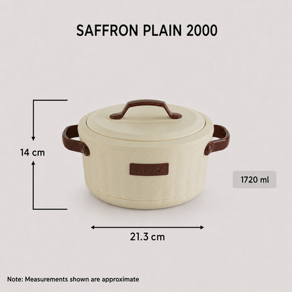 Nakoda SAFFRON PLAIN 2000 Insulated Casserole