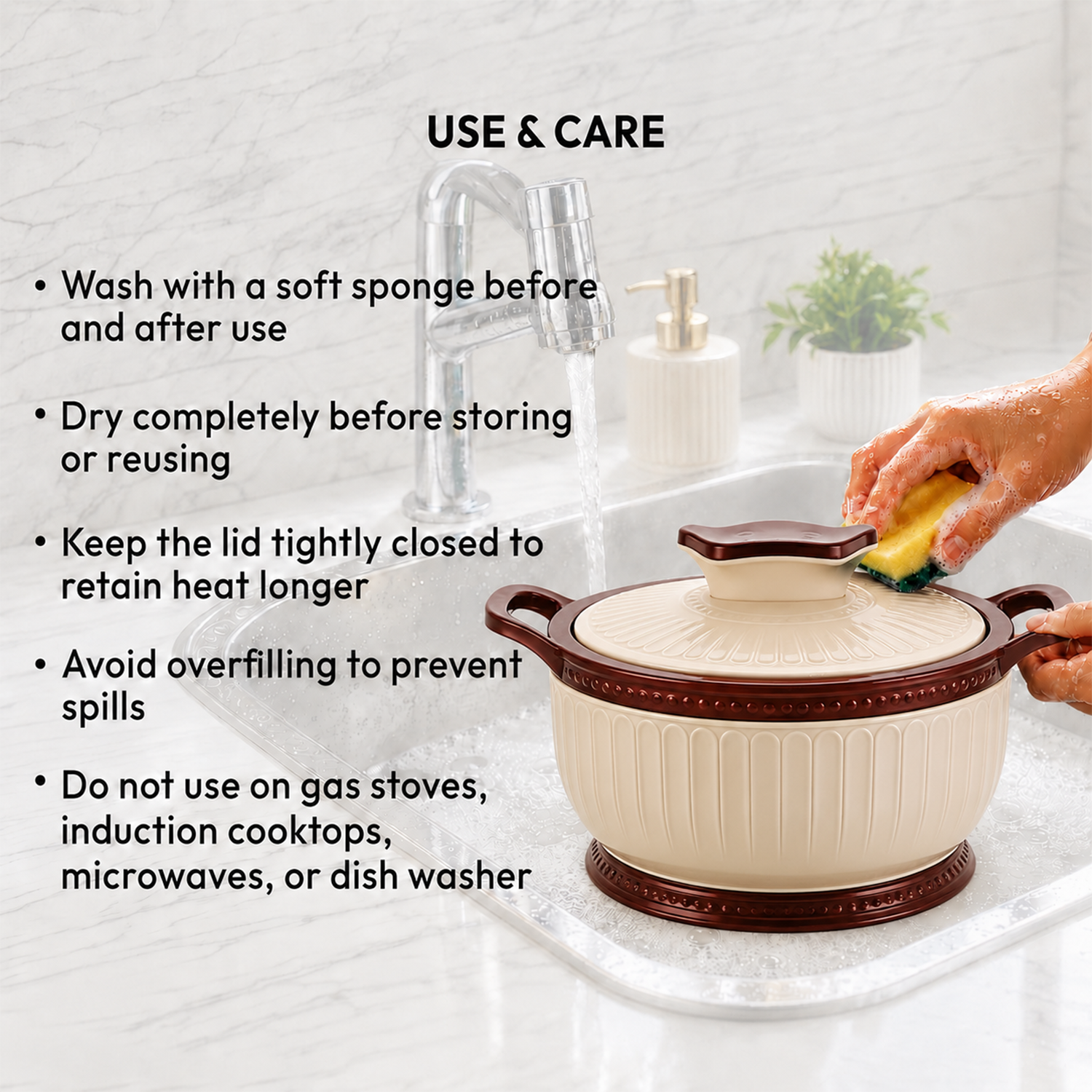 Nakoda ROSETTE PLAIN 1500 Insulated Casserole