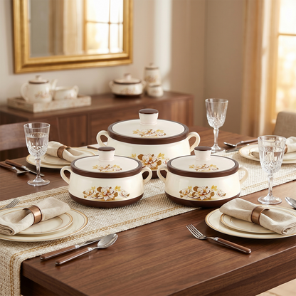 Nakoda AMBER SET PLAIN - 1000/1500/2000 | Insulated Casserole Set