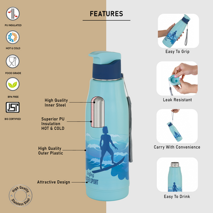 Nakoda Force 900 Insulated Water Bottle, 630ml