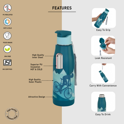 Nakoda Force 600 Insulated Water Bottle, 500ml
