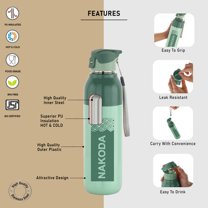 Nakoda Monark 600 Insulated Water Bottle, 540ml