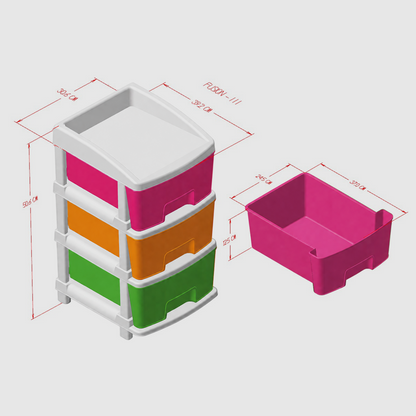 Nakoda FUSION PLASTIC DRAWER III TIER