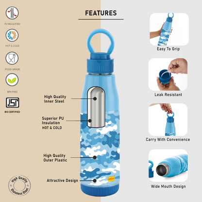 Camo 900 Insulated Water Bottle, 630ml