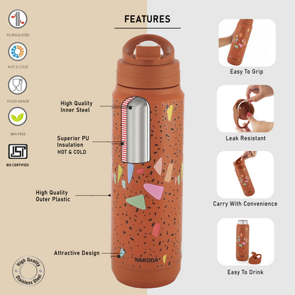 Terrazo 900 Insulated Water Bottle, 630ml