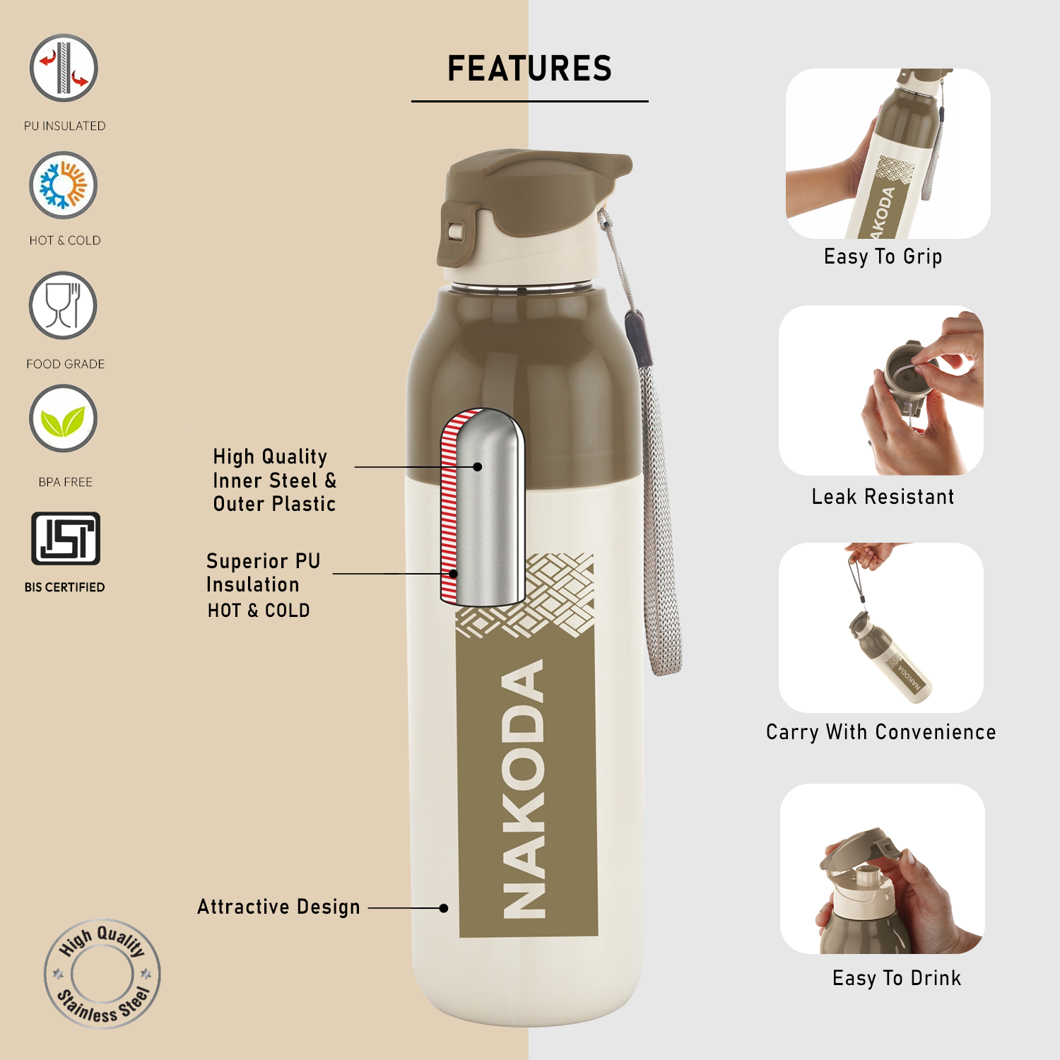 Monark 900 Insulated Water Bottle, 630ml