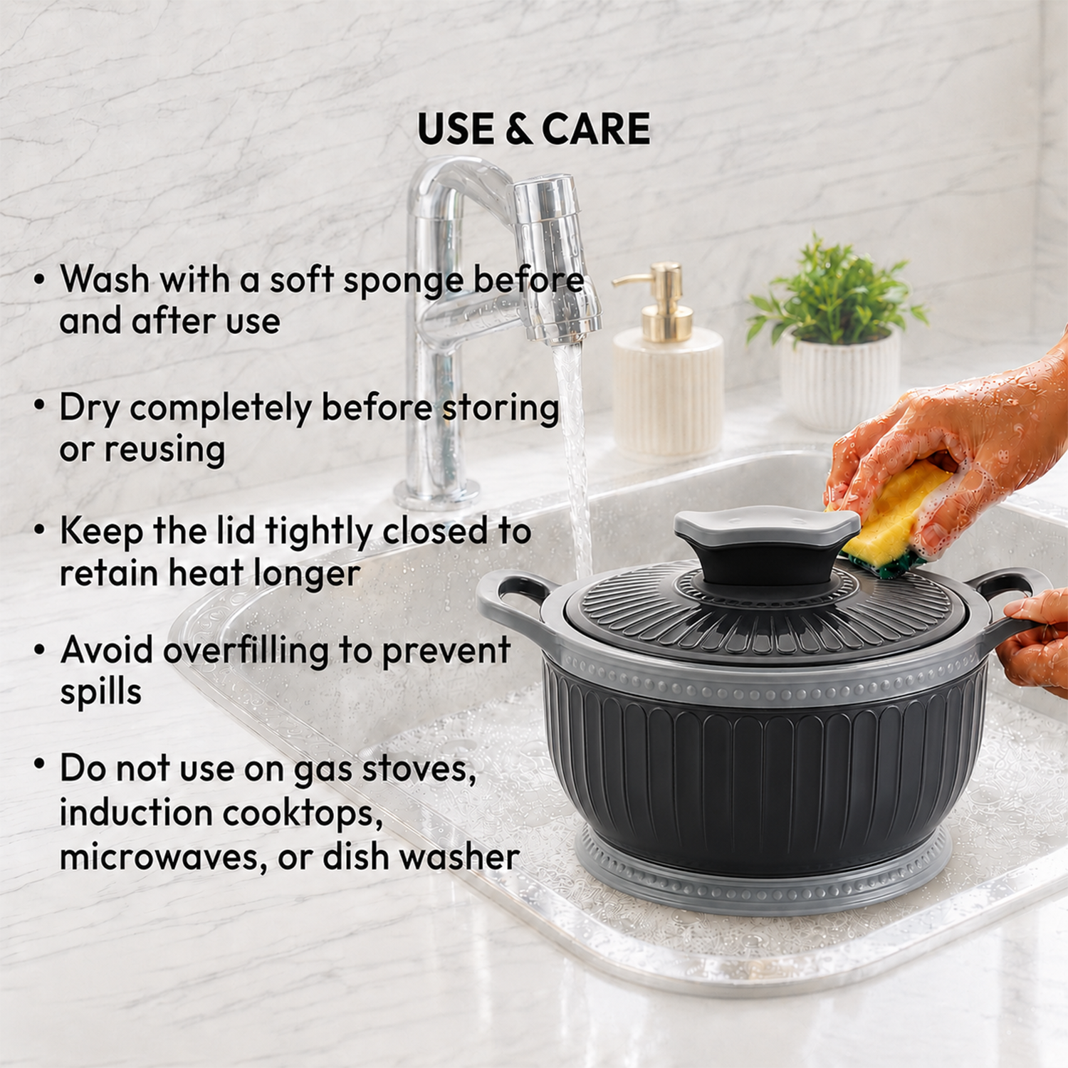 Nakoda ROSETTE PLAIN 1500 Insulated Casserole